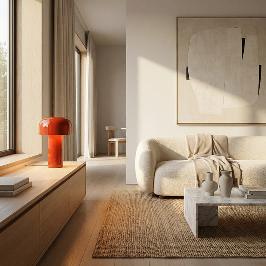 Bedside Table Lamp | Acrylic Mushroom Wireless Rechargeable Warm Light