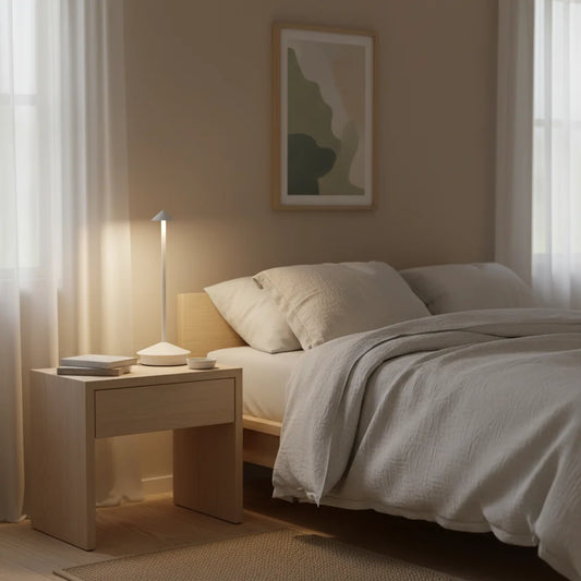 Bedside Table Lamp | Modern Wireless Minimalist Adjustable Light