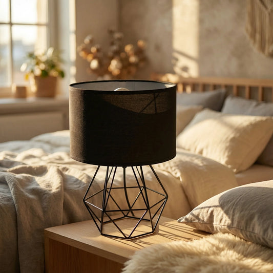 Bedside Table Lamp | Geometric Modern Eye Protection Projection Atmosphere Light