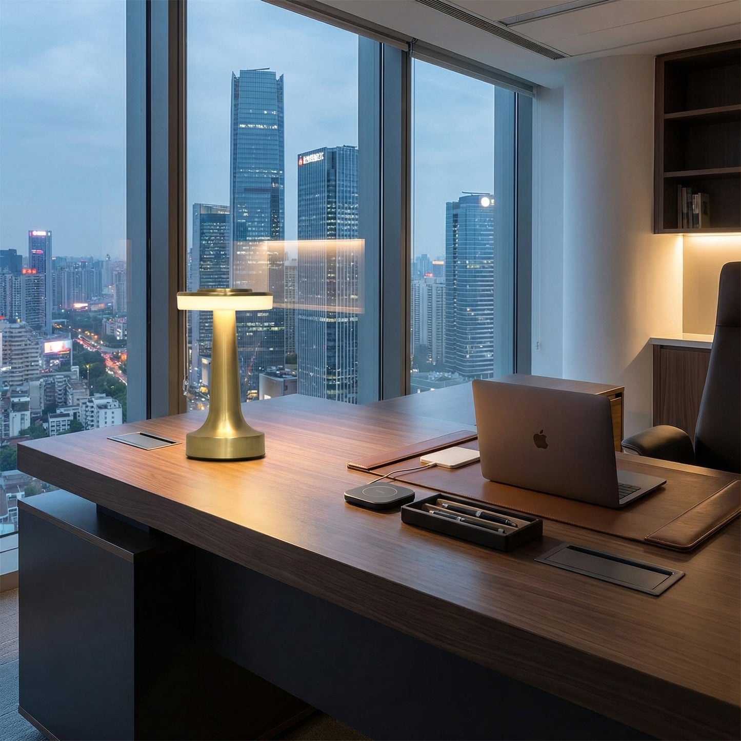 Bedside Table Lamp | Acrylic Metal Modern Wireless Rechargeable Ambient Light