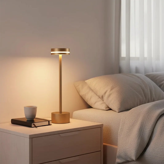 Bedside Table Lamp | Minimalist Iron Wireless Rechargeable Ambient Light