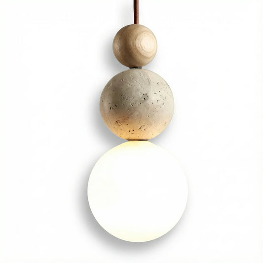 Ceiling Pendant Light | Cream Stone Minimalist Warm LED