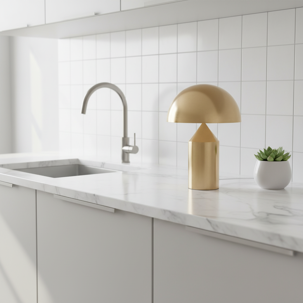 Table Lamp | Elegant Metal Fungal Glow Design for Ambient Lighting