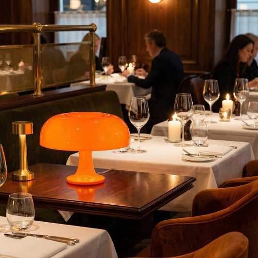 Table Lamp | Retro Mushroom Design with Warm Glow for Cozy Ambiance