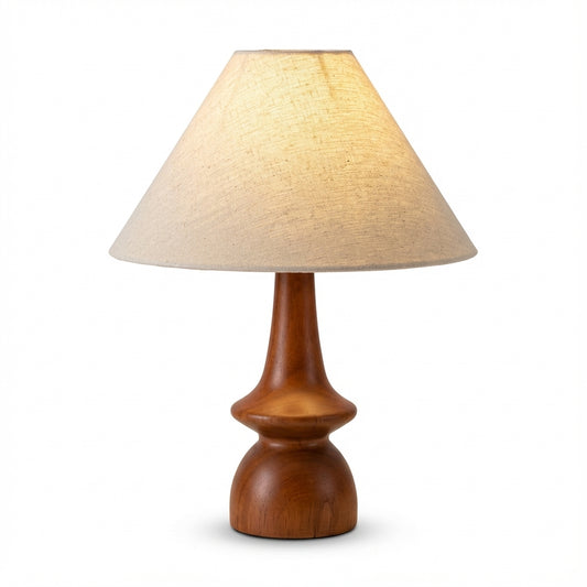 Table Lamp | Vintage Solid Wood Design with Adjustable Lighting